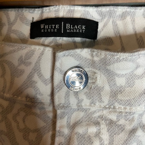 WHBM White House Black Market Scroll Print Slim Ankle Jeans - Picture 8 of 9